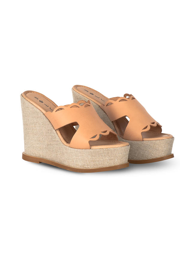 Dolce Πλατφόρμα Natural/Ψάθα Μπεζ - Image 3