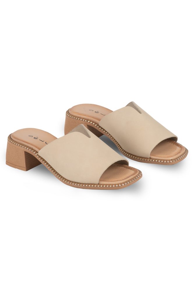 Dolce Πέδιλο με Τακούνι Μπεζ Ανοιχτό - Image 3