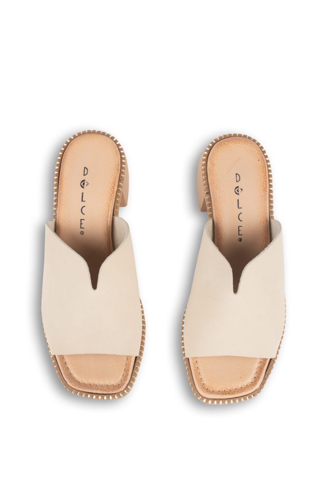 Dolce Πέδιλο με Τακούνι Μπεζ Ανοιχτό - Image 4