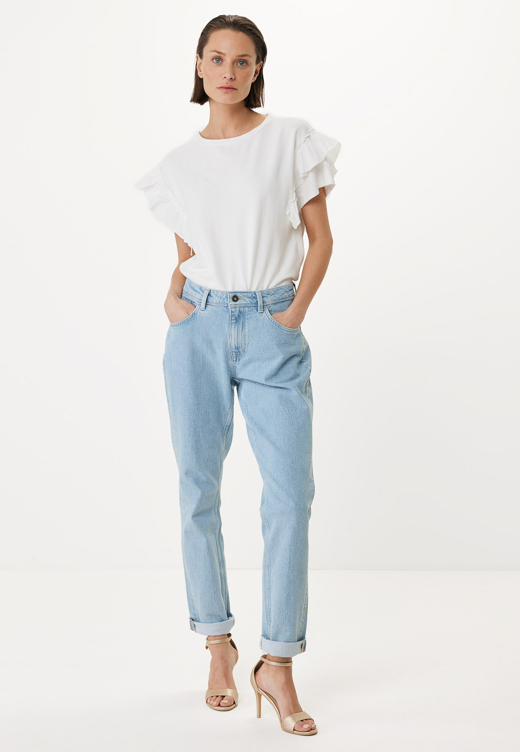 Mexx Fashion Κοντομάνικο Τοπ Λευκό - Image 2