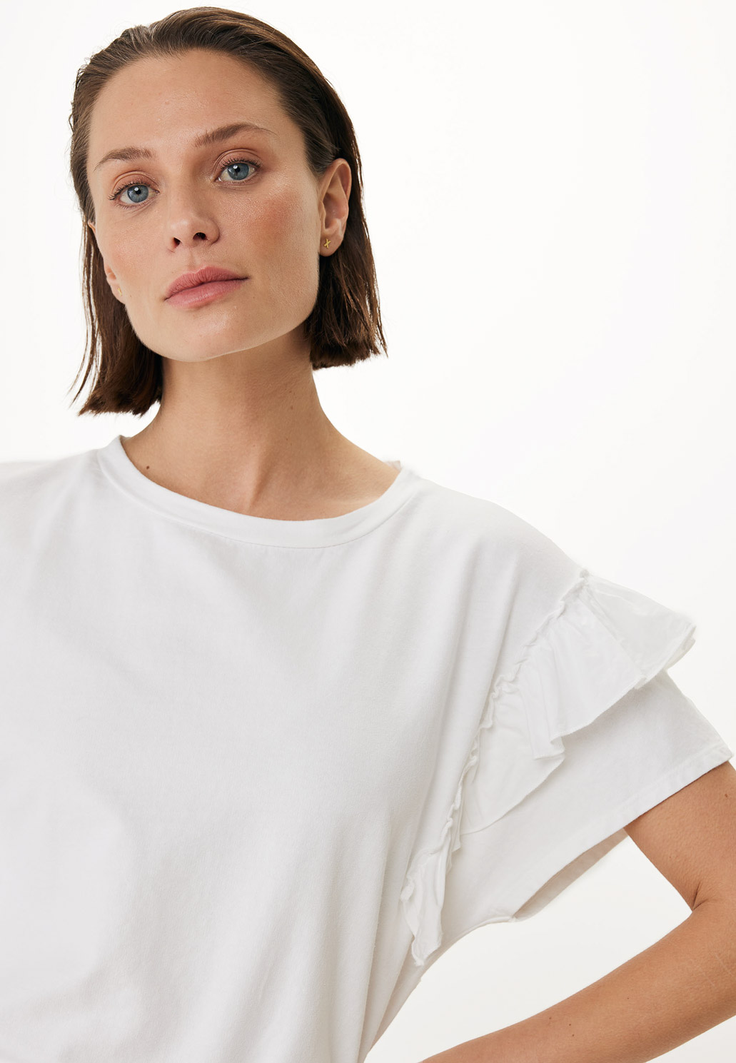 Mexx Fashion Κοντομάνικο Τοπ Λευκό - Image 4