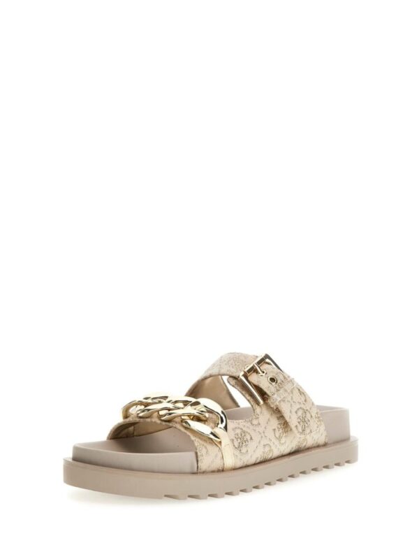 Guess Γυναικεία Σανδάλια σε Χρυσό Χρώμα