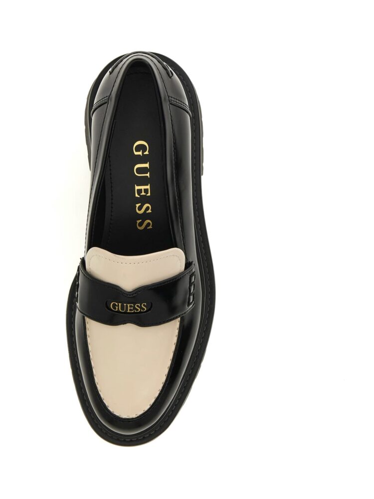 Guess Γυναικεία Μαύρα Άσπρα Μοκασίνια Finda2 - Image 5