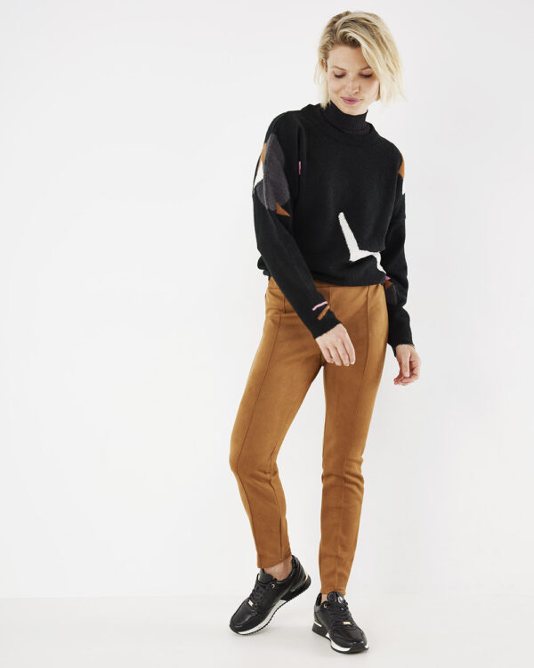 Mexx Καφέ Τύπου Καστόρινο Παντελόνι-Κολάν