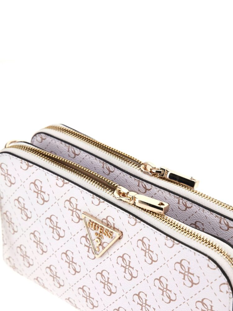 Guess Γυναικεία Τσάντα Ώμου Χιαστή Λευκή με λογότυπο - Image 3