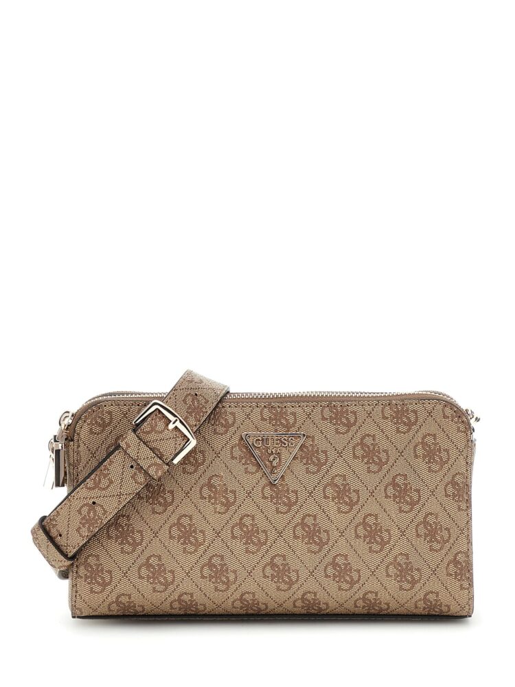 Guess Γυναικεία Τσάντα Χιαστί Καφέ