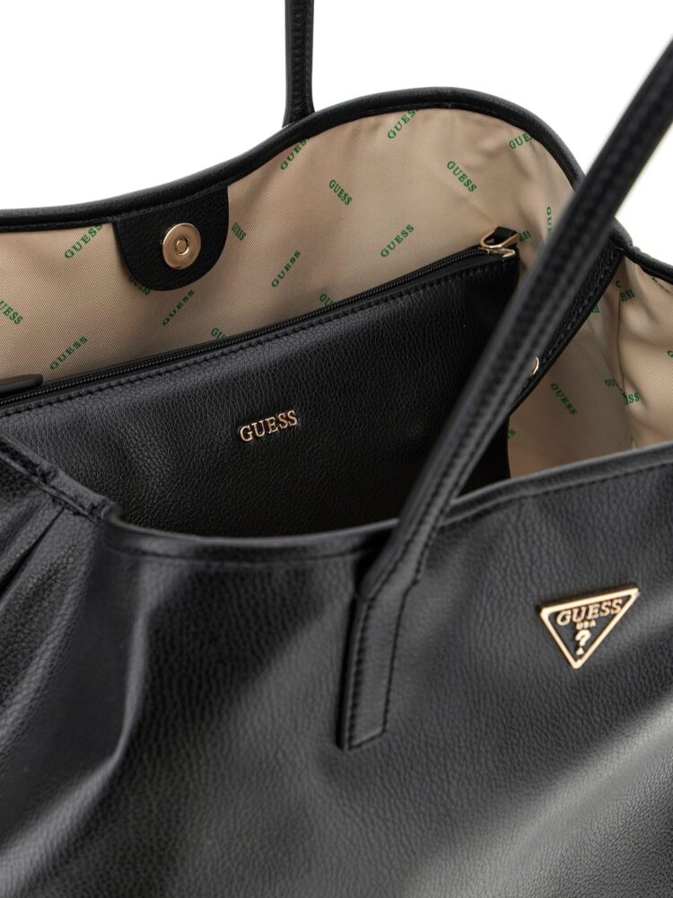 Guess Γυναικεία Τσάντα Tote Χειρός Μαύρη - Image 3