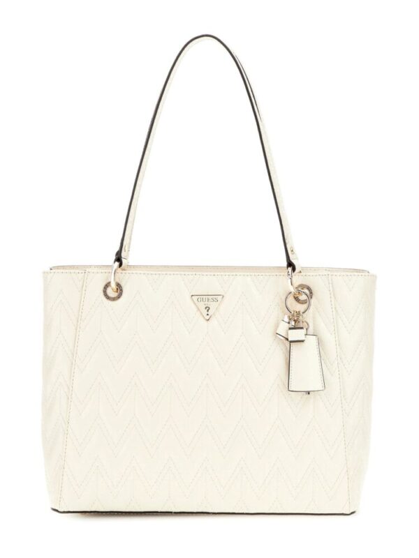 Guess Γυναικεία Τσάντα Shopper/Ώμου Εκρού