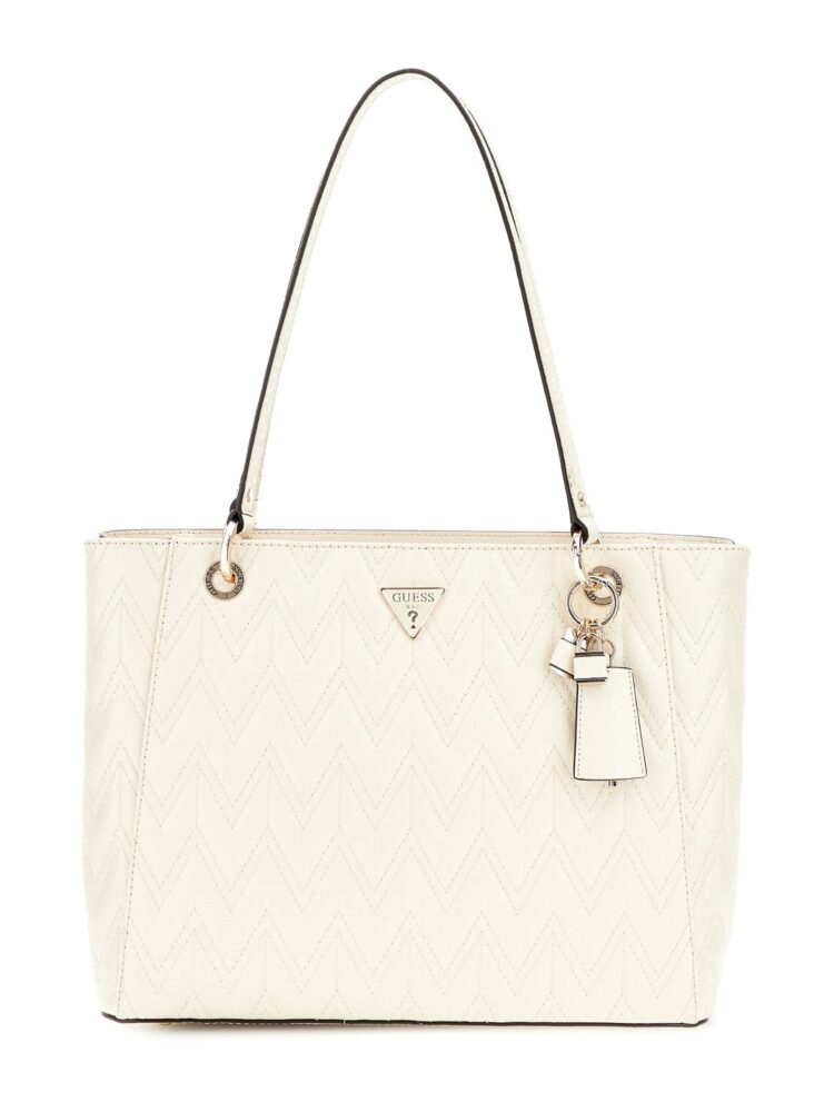 Guess Γυναικεία Τσάντα Shopper/Ώμου Εκρού