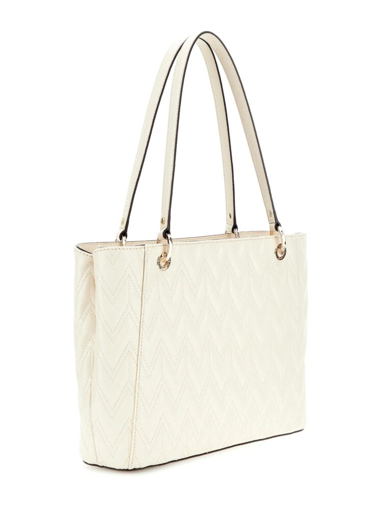 Guess Γυναικεία Τσάντα Shopper/Ώμου Εκρού - Image 2