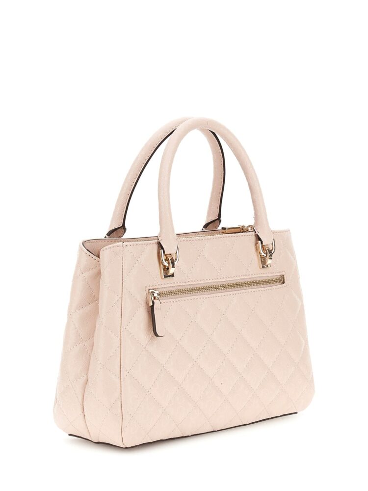 Guess Luxury Satchel Γυναικεία Τσάντα Χειρός Μπεζ - Image 2