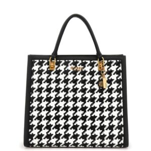 Guess Abey Elite Γυναικεία Τσάντα Tote Χειρός HWHT855823-BKW Ασπρόμαυρη
