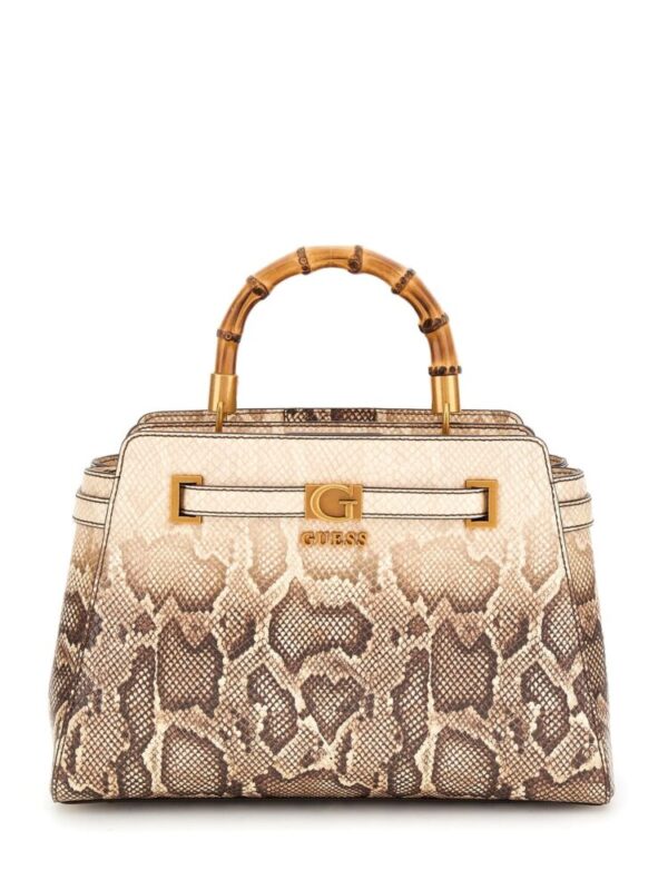 Guess Sibel python-print Τσάντα Χειρός/Ώμου Μπεζ/Καφέ