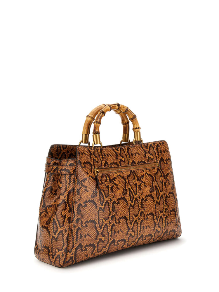 Guess Τσάντα Χειρός Sibel Python Print Καφέ - Image 2