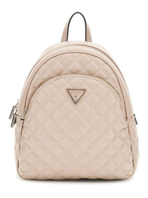 Guess Γυναικεία Τσάντα Πλάτης Ανοιχτό Μπεζ