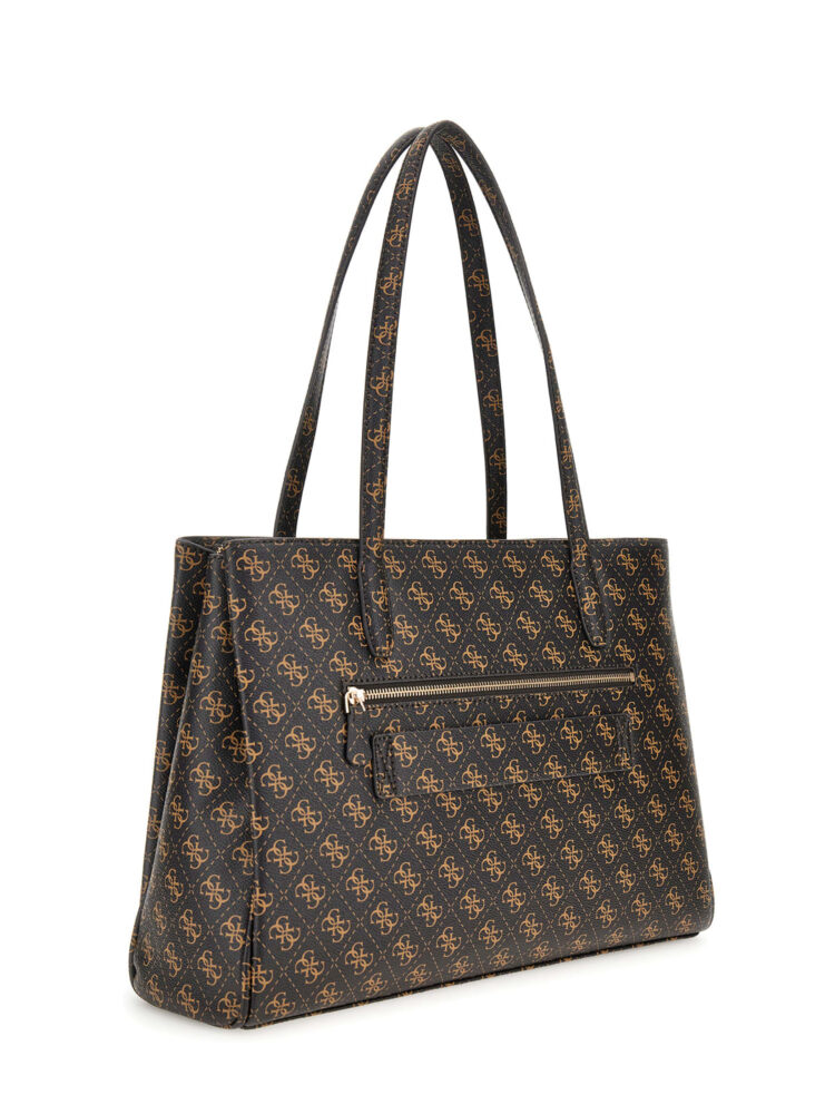 Guess Γυναικεία Τσάντα Ώμου Καφέ - Image 2