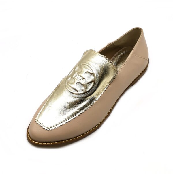 Dolce Μπεζ Νουντ Δερμάτινα Μοκασίνια