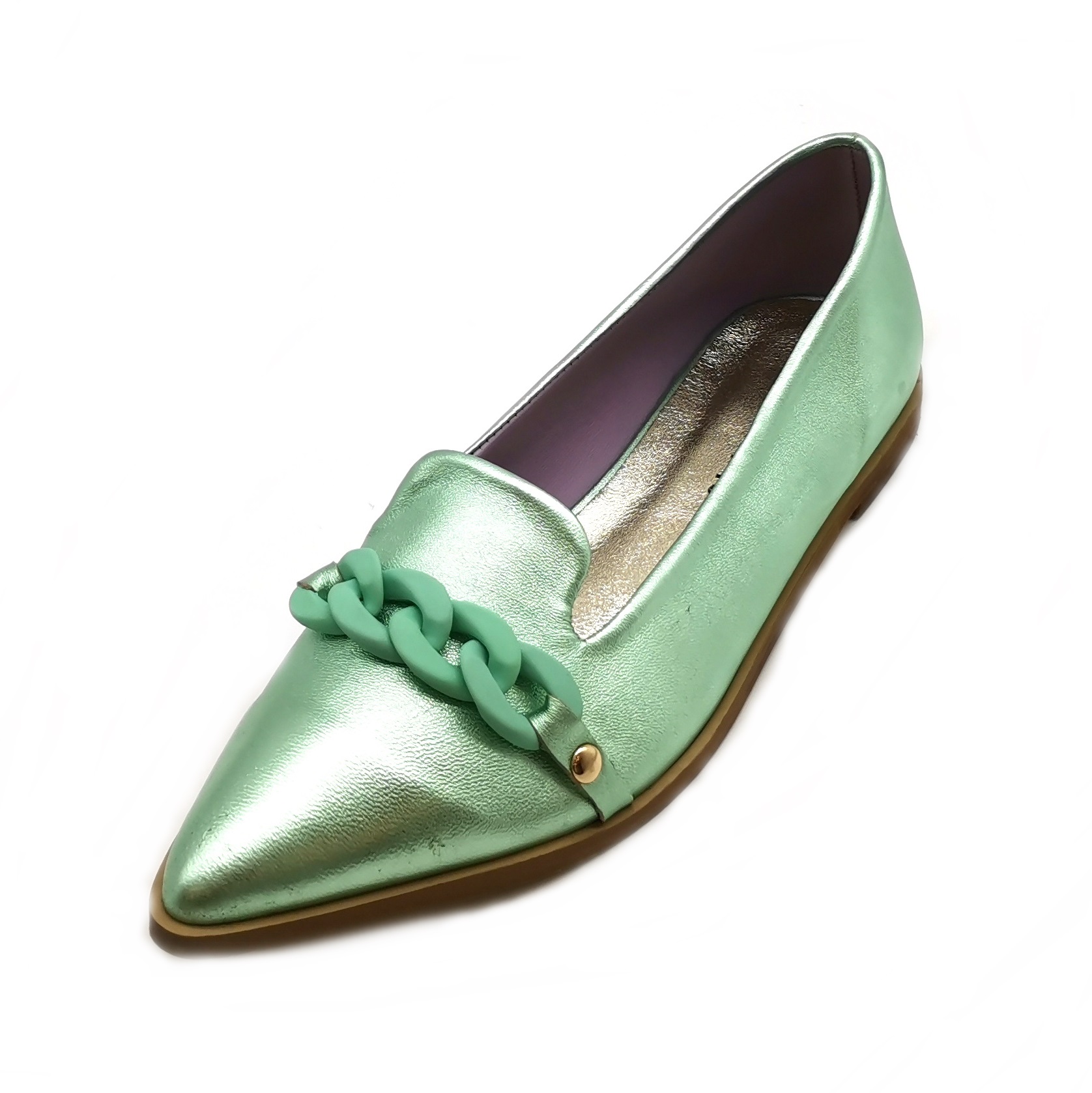 Dolce Πράσινα (Μέντα) Δερμάτινα Μοκασίνια