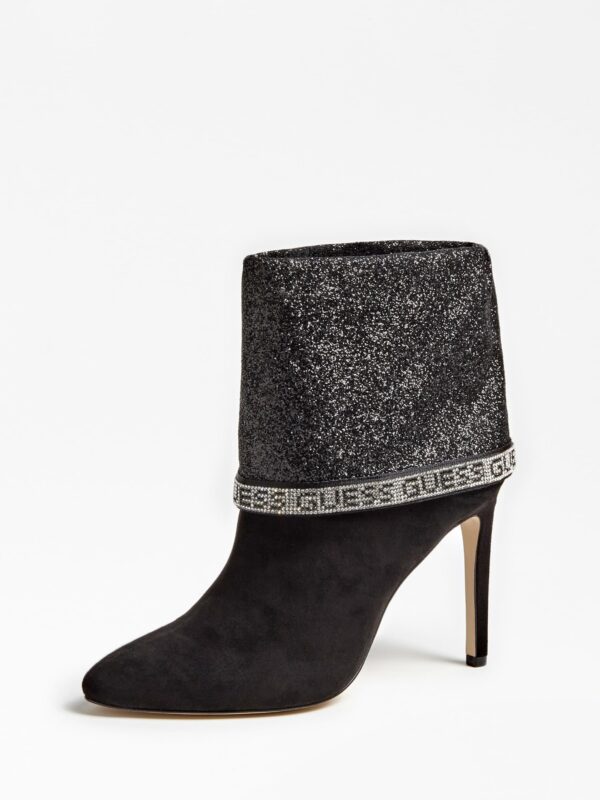 Guess Μαύρο Μποτάκι με Glitter