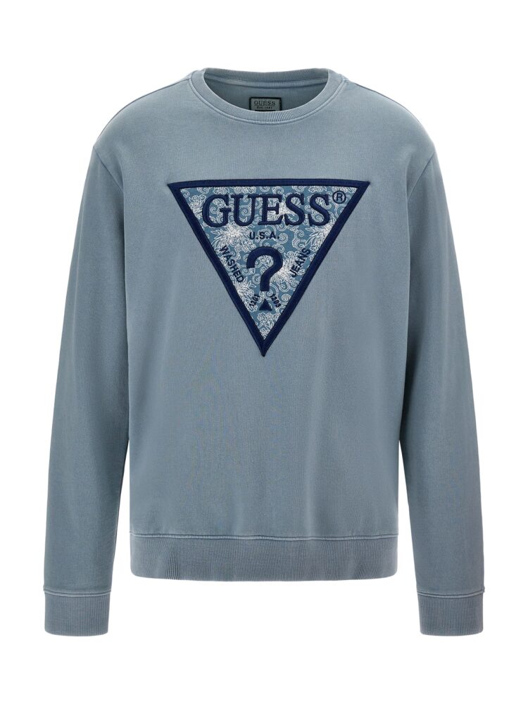 Guess Φούτερ Γαλάζιο Μονόχρωμο με Στάμπα - Image 2