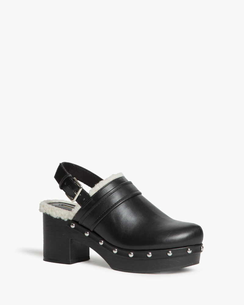 Corina Μαύρα Χειμωνιάτικα Mules με γούνα εσωτερικά - Image 4