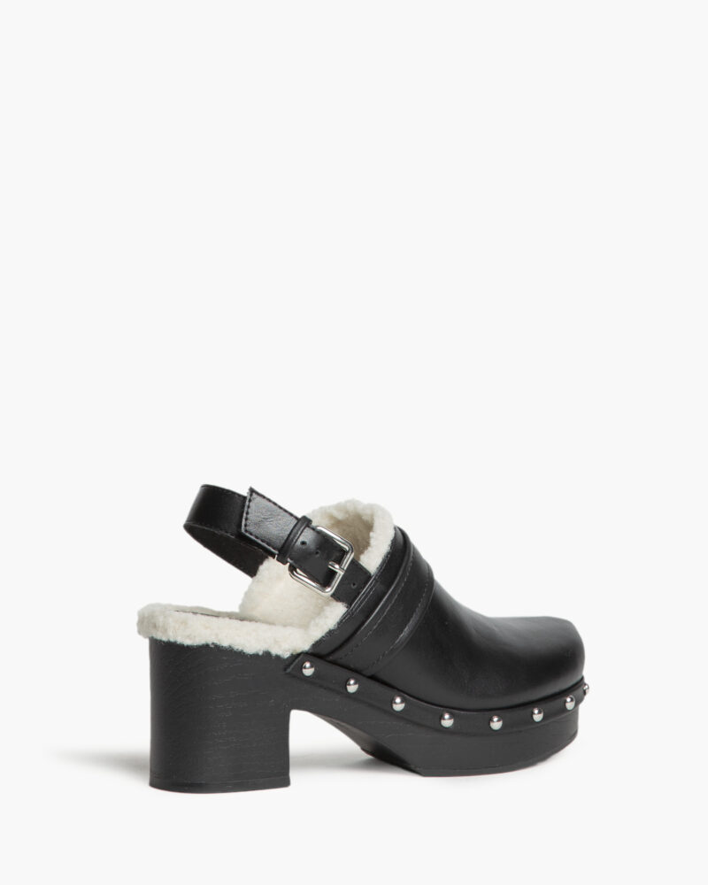 Corina Μαύρα Χειμωνιάτικα Mules με γούνα εσωτερικά - Image 6