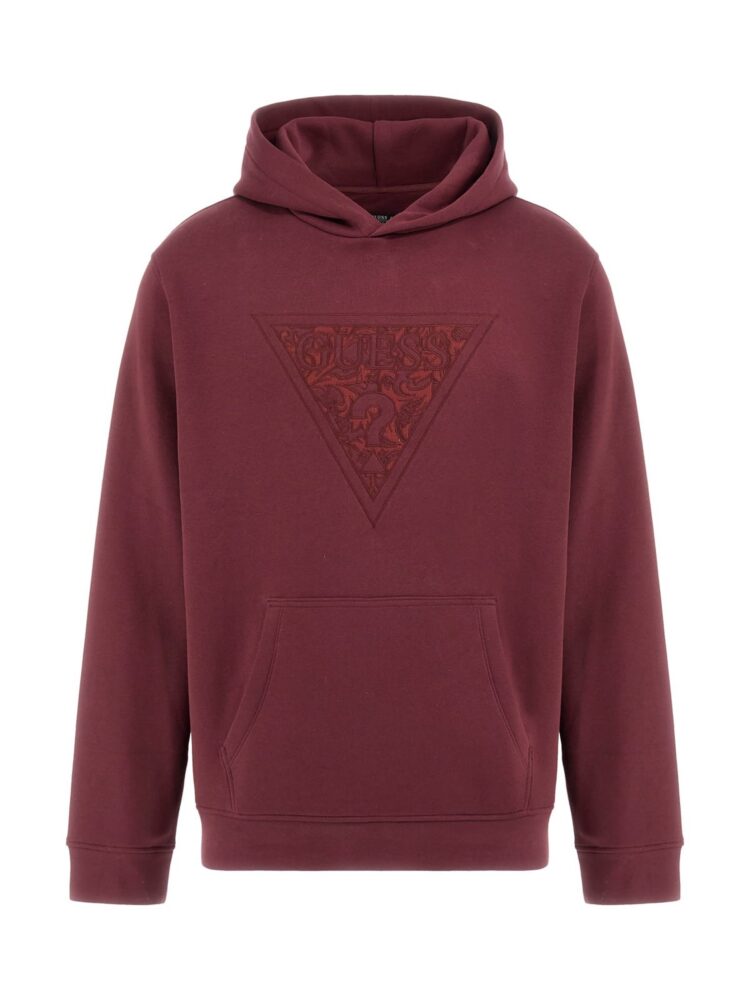 Guess Aνδρικό Φούτερ Mπορντό με Τριγωνικό Λογότυπο - Image 3