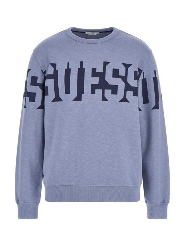 Guess Aνδρικό Φούτερ Μπλέ Ανοιχτό