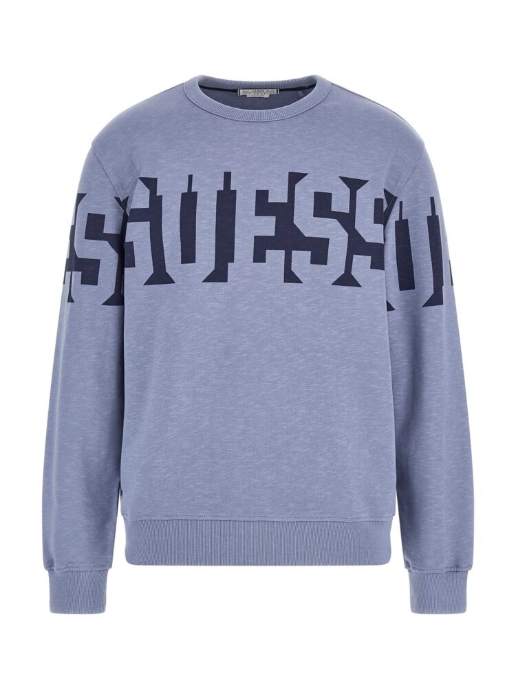 Guess Aνδρικό Φούτερ Μπλέ Ανοιχτό