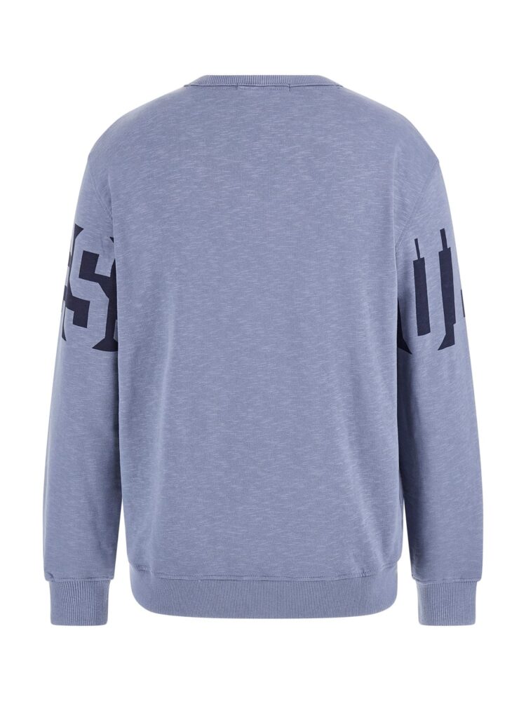 Guess Aνδρικό Φούτερ Μπλέ Ανοιχτό - Image 2