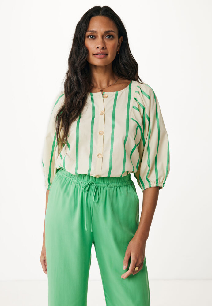 Mexx Fashion Γυναικεία Μπλούζα Μπεζ Ριγέ