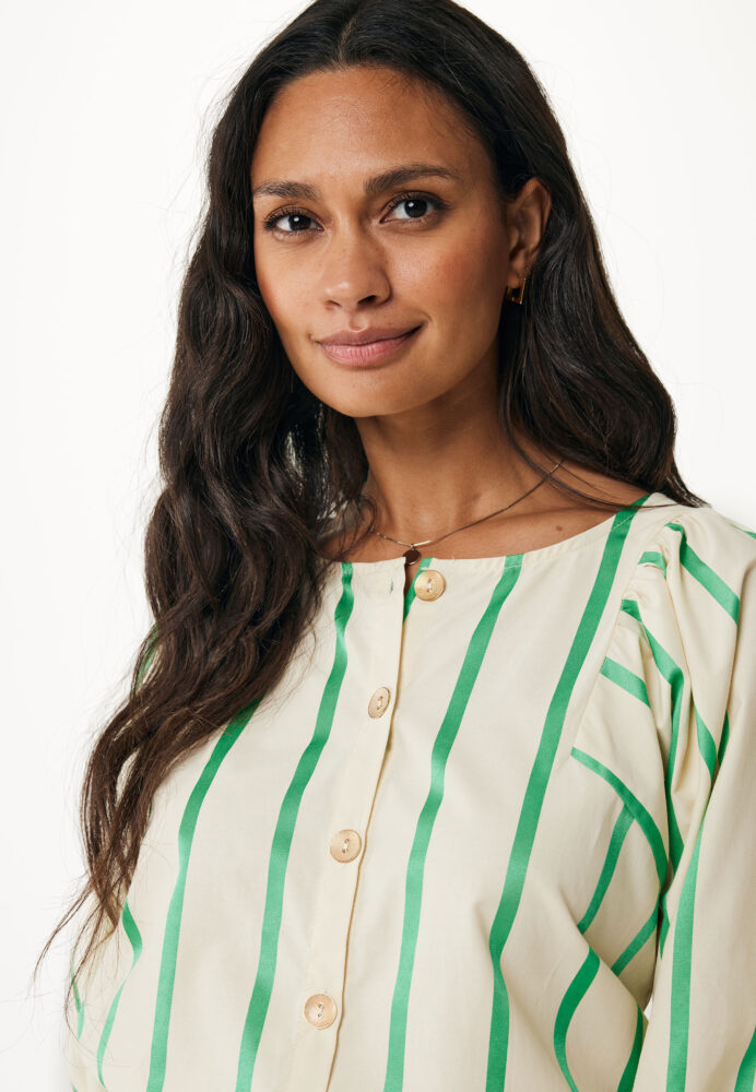 Mexx Fashion Γυναικεία Μπλούζα Μπεζ Ριγέ - Image 4