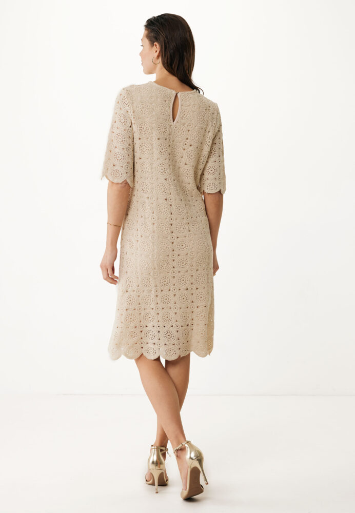 Mexx Φόρεμα Midi από Δαντέλα Μπεζ - Image 2