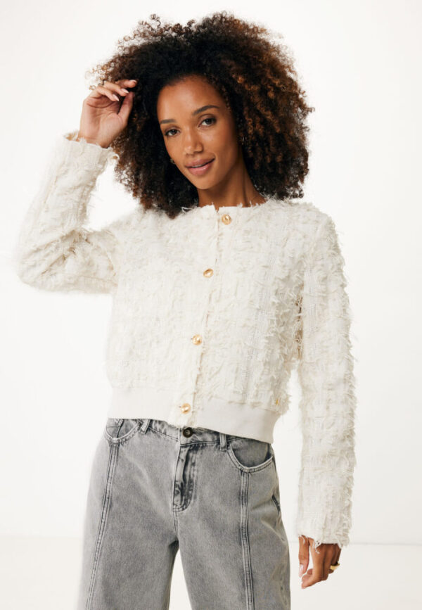 Mexx Γυναικεία Ζακέτα Off White