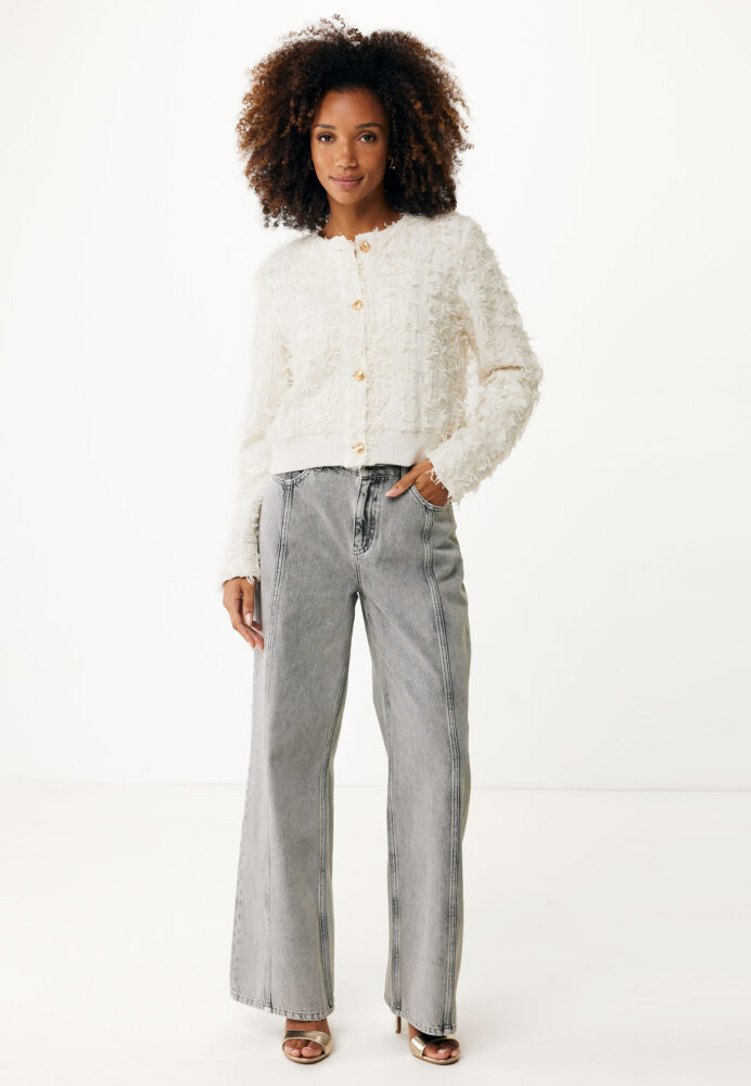 Mexx Γυναικεία Ζακέτα Off White - Image 3