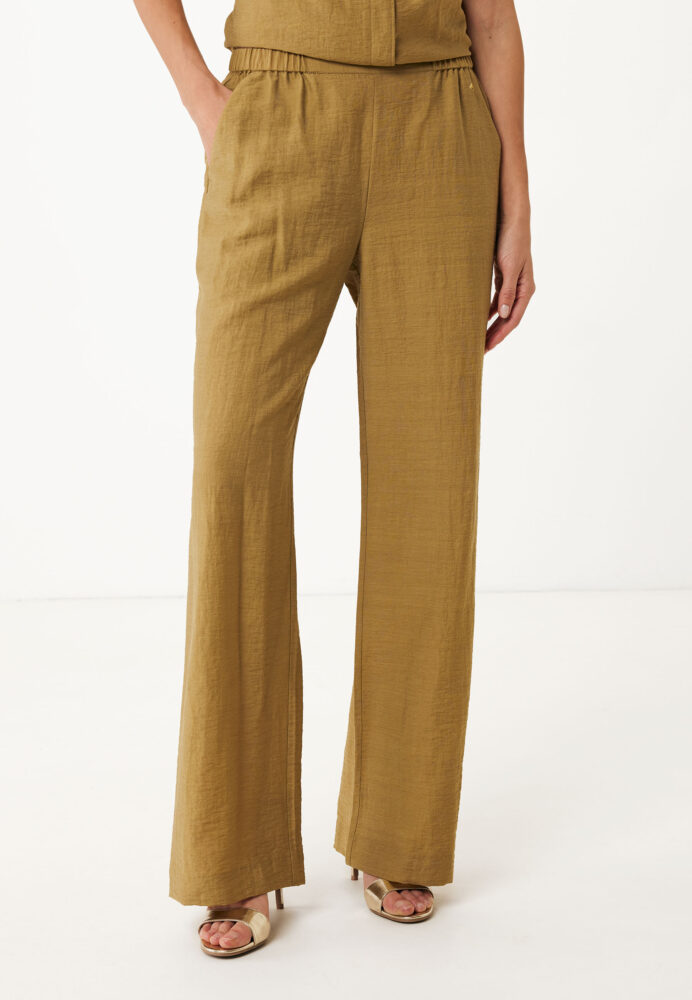 Mexx Γυναικεία Παντελόνα Μονόχρωμη Λαδί