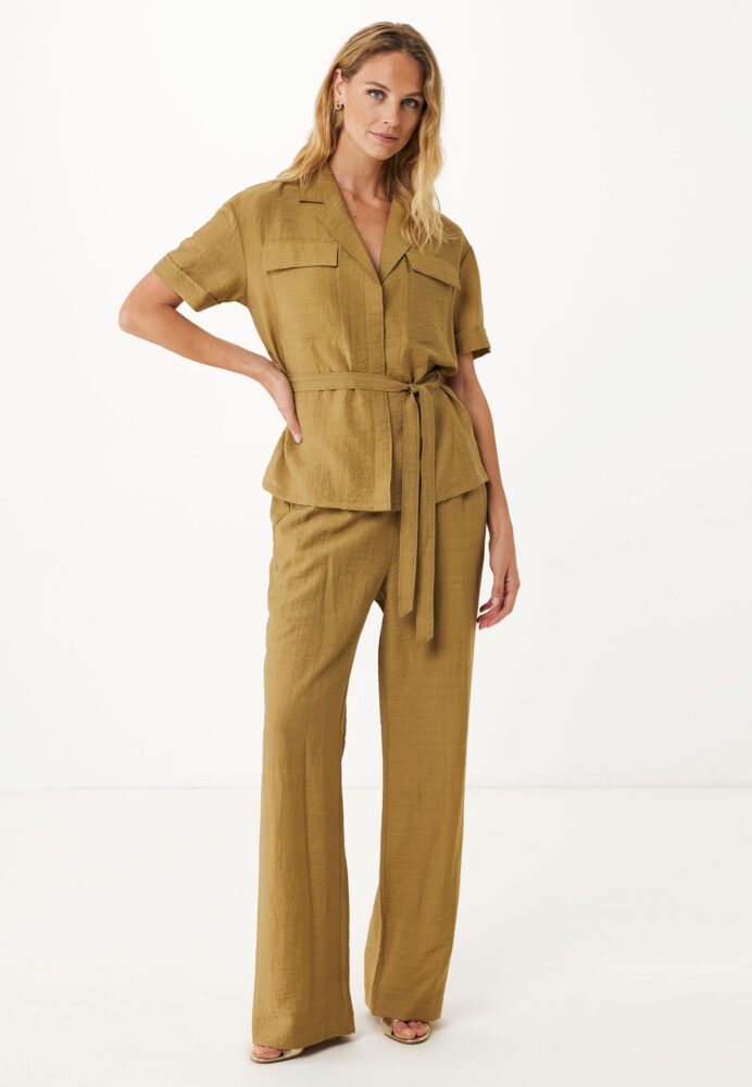 Mexx Γυναικεία Παντελόνα Μονόχρωμη Λαδί - Image 3