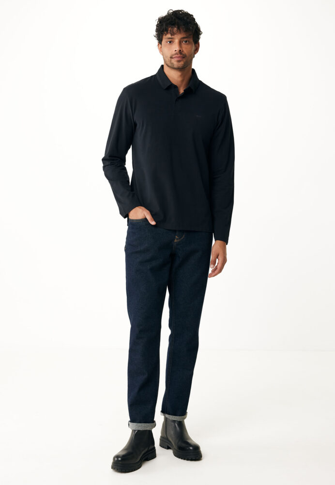 Mexx Polo Μπλούζα Mονόχρωμη Μαύρο - Image 3