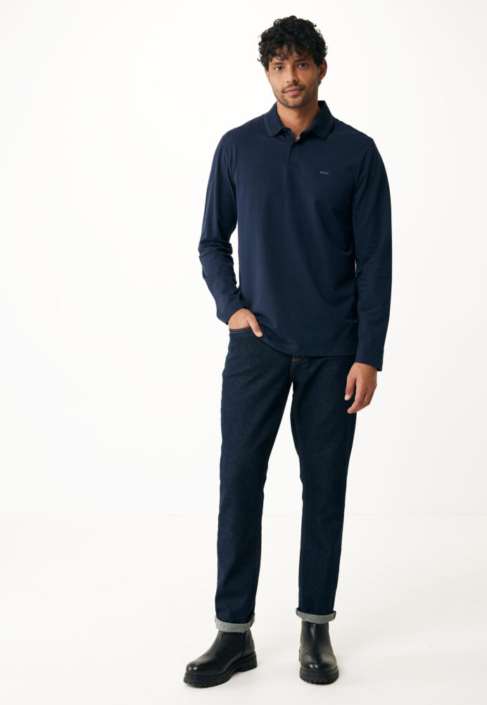 Mexx Polo Μπλούζα Mονόχρωμη Μπλέ Σκούρο - Image 3