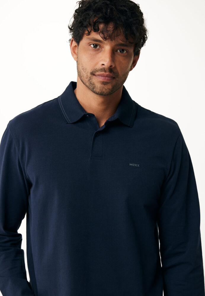 Mexx Polo Μπλούζα Mονόχρωμη Μπλέ Σκούρο - Image 4