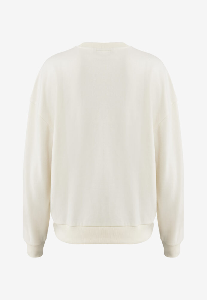 Mexx Γυναικείο Φούτερ Εκρού με Στάμπα - Image 6