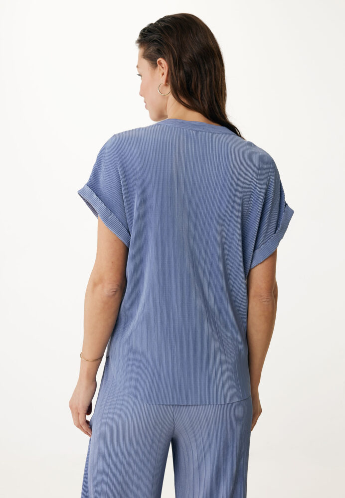 Mexx Γυναικεία Μπλούζα Γκοφρέ Γαλάζια - Image 2