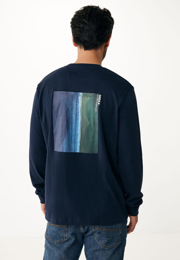 Mexx Ανδρική Μπλέ Σκούρο Μπλούζα με Στάμπα στη Πλάτη - Image 2