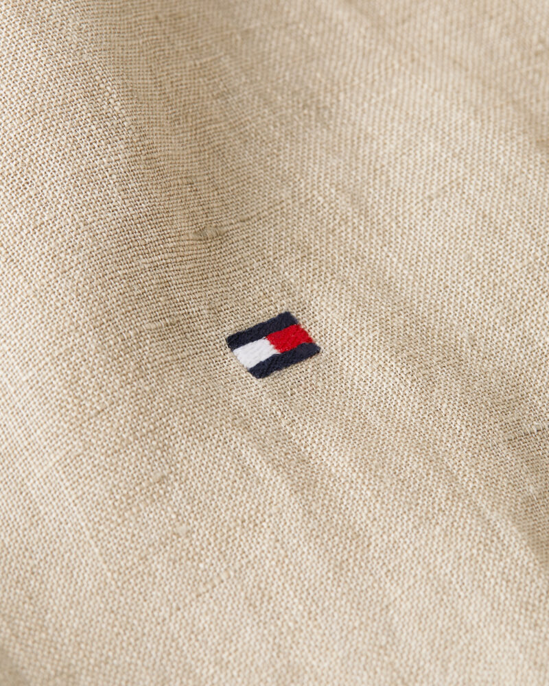 Tommy Hilfiger Μακρυμάνικo Μπεζ Λινό Πουκάμισο - Image 2