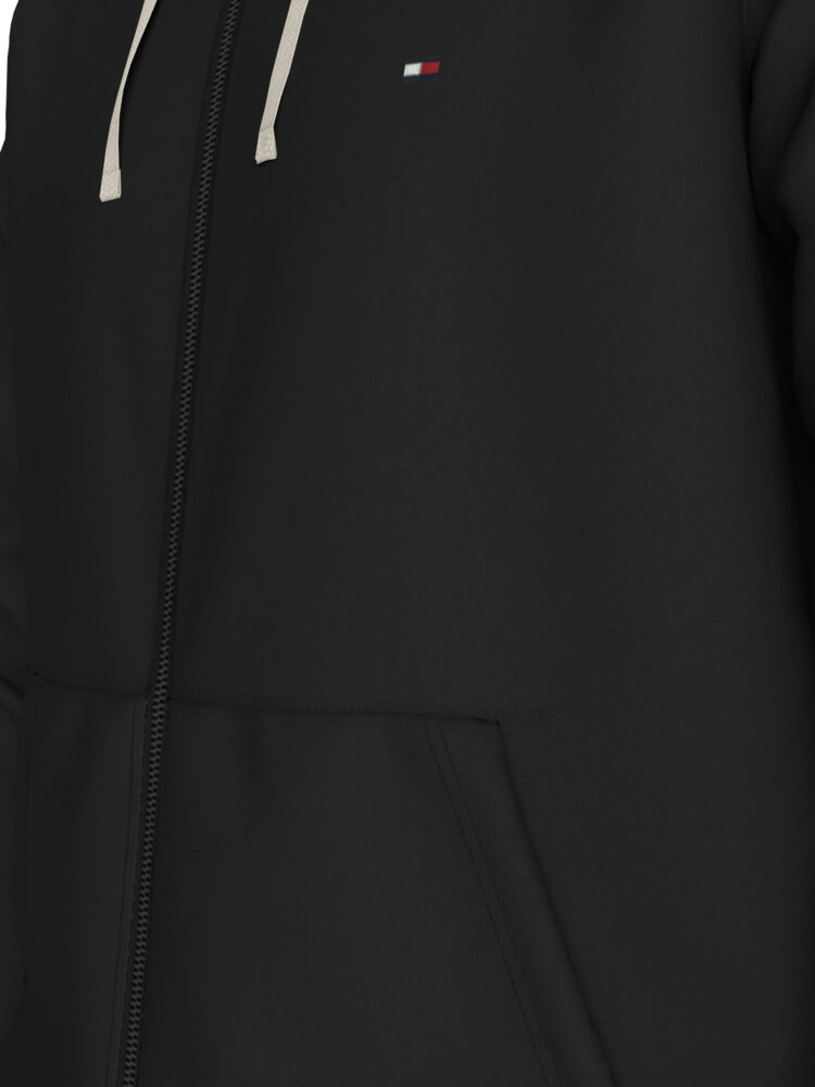 Tommy Hilfiger Ανδρική Μαύρη Φούτερ Ζακέτα με κουκούλα κ φερμουάρ - Image 4