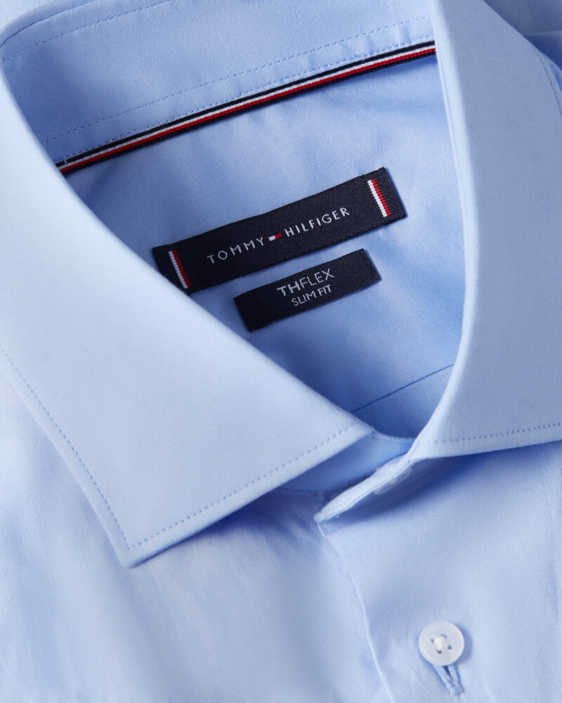 Tommy Hilfiger Μακρυμάνικo Γαλάζιο Ελαστικό Πουκάμισο Από Ποπλίνα - Image 6