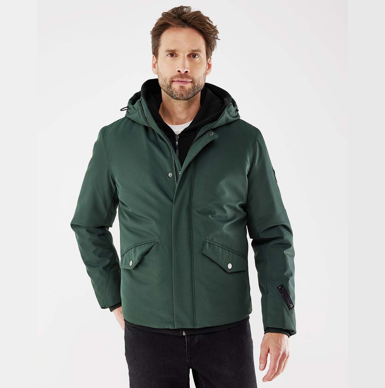 Mexx Σκούρο Πράσινο Μπουφάν Mονόχρωμο