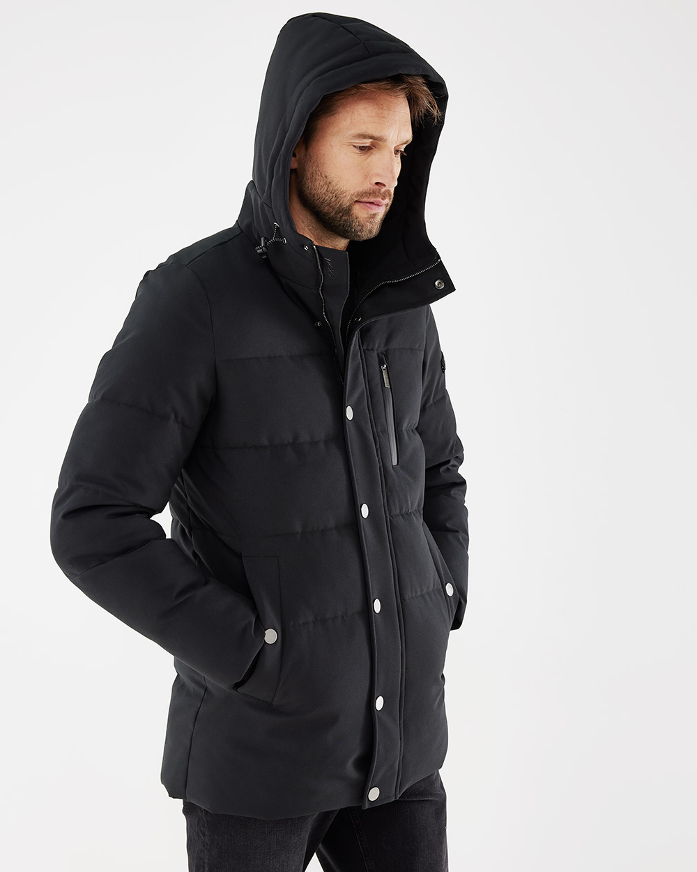 Mexx Fashion Ανδρικό Χειμωνιάτικο Μπουφάν Παρκά Μαύρο - Image 5
