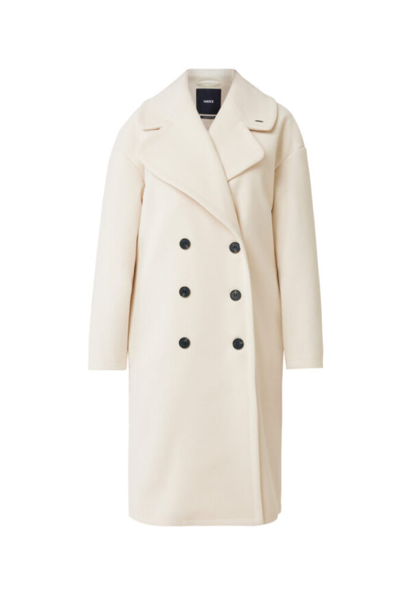 Mexx Pearl White Παλτό σε Κανονική Γραμμή