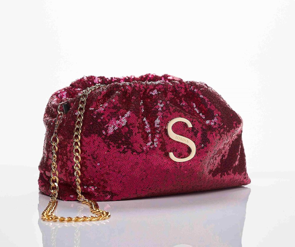 Sorena Paloma Bucket Tσαντάκι Φούξια με Παγέτες - Image 2